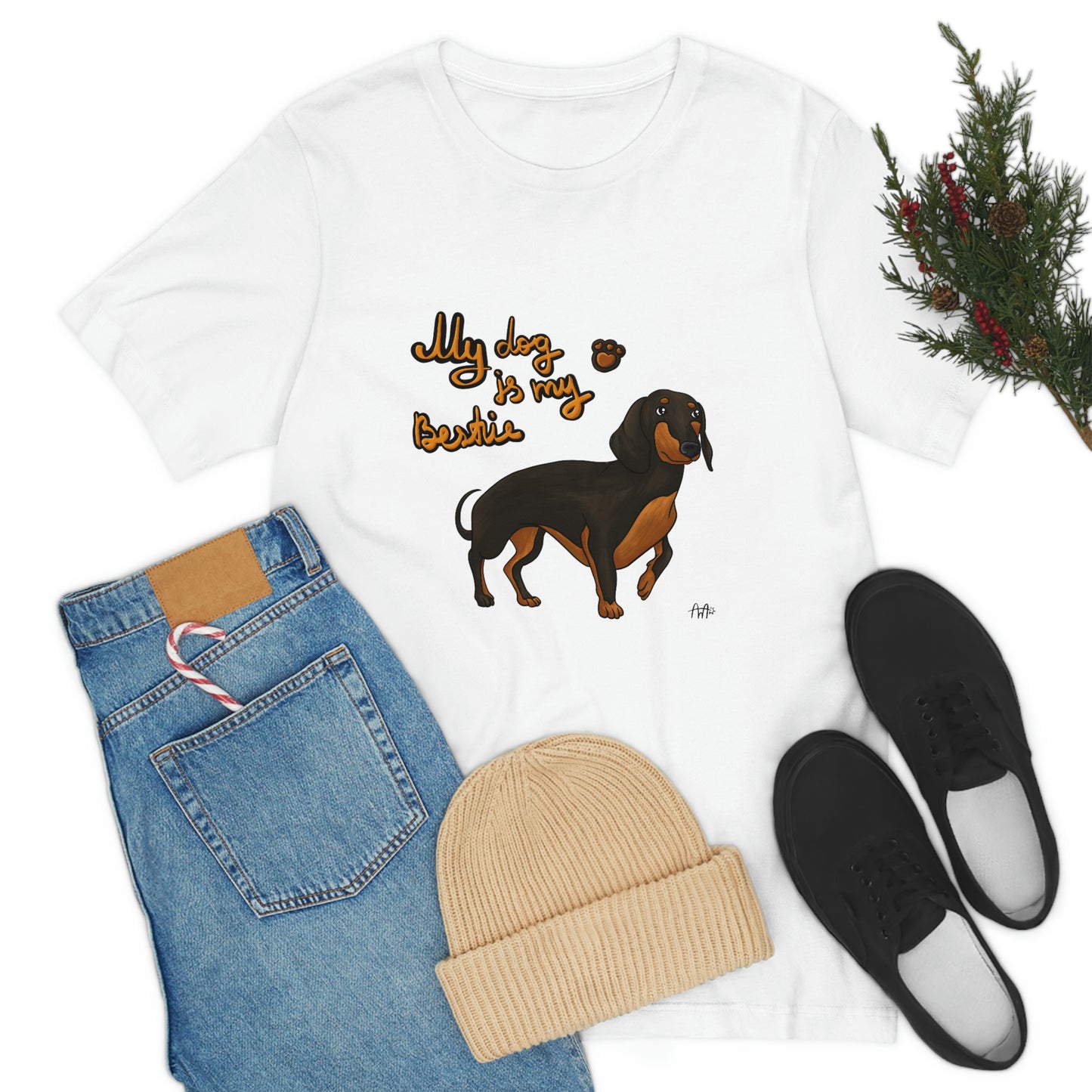 My Dog Is My Bestie Unisex Jersey Short Sleeve Tee