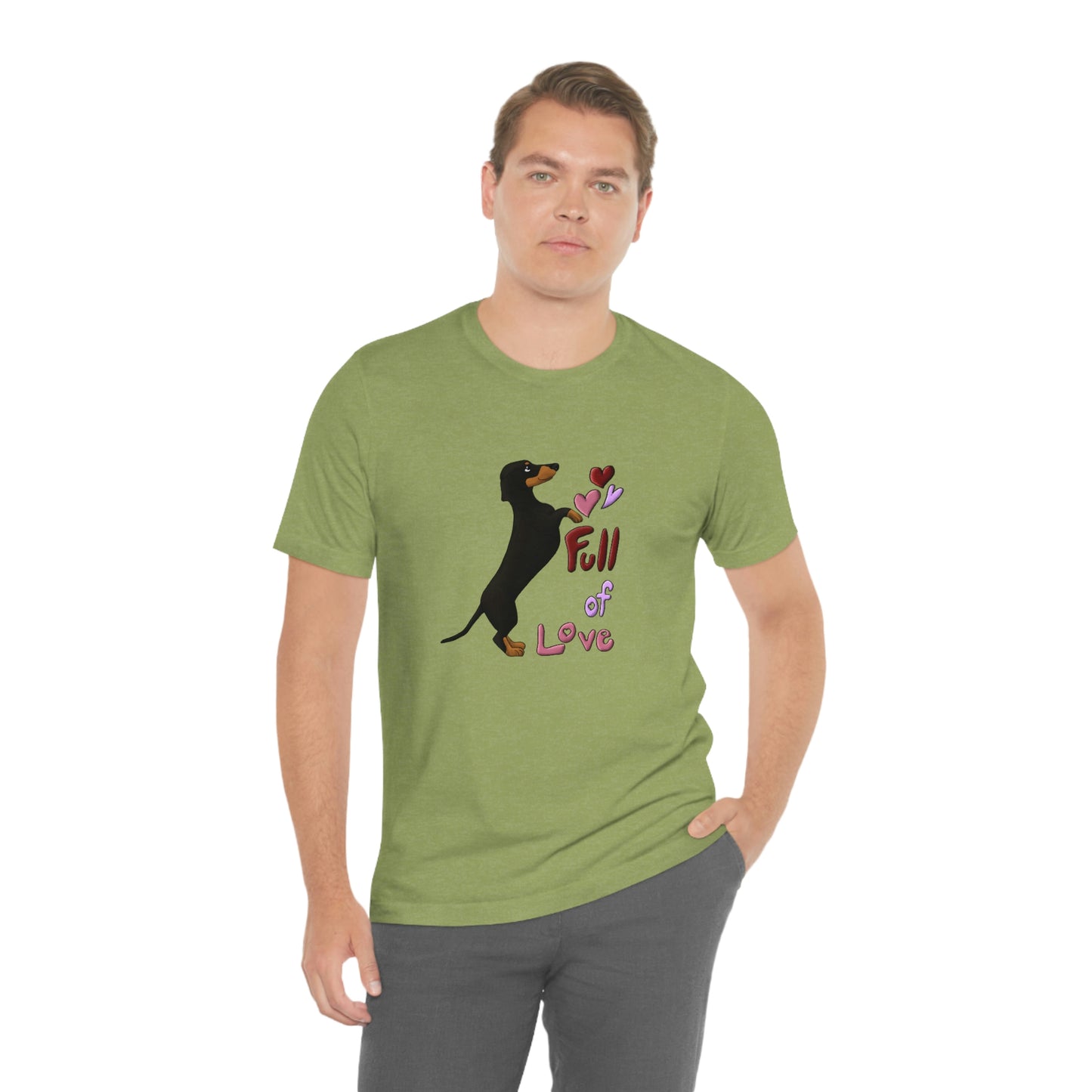 Full Of Love Dachshund 5 Unisex Jersey Short Sleeve Tee