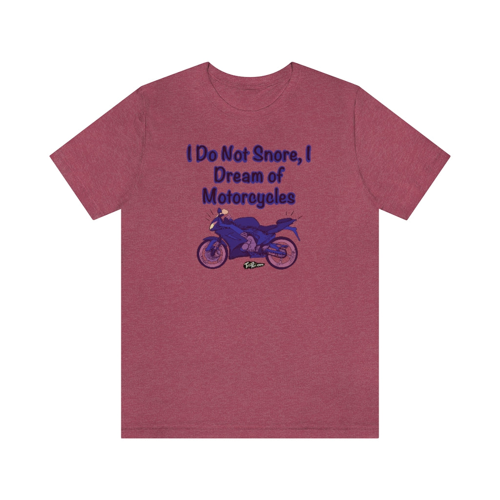 Dream of Motorcycles Purple Unisex T-Shirt