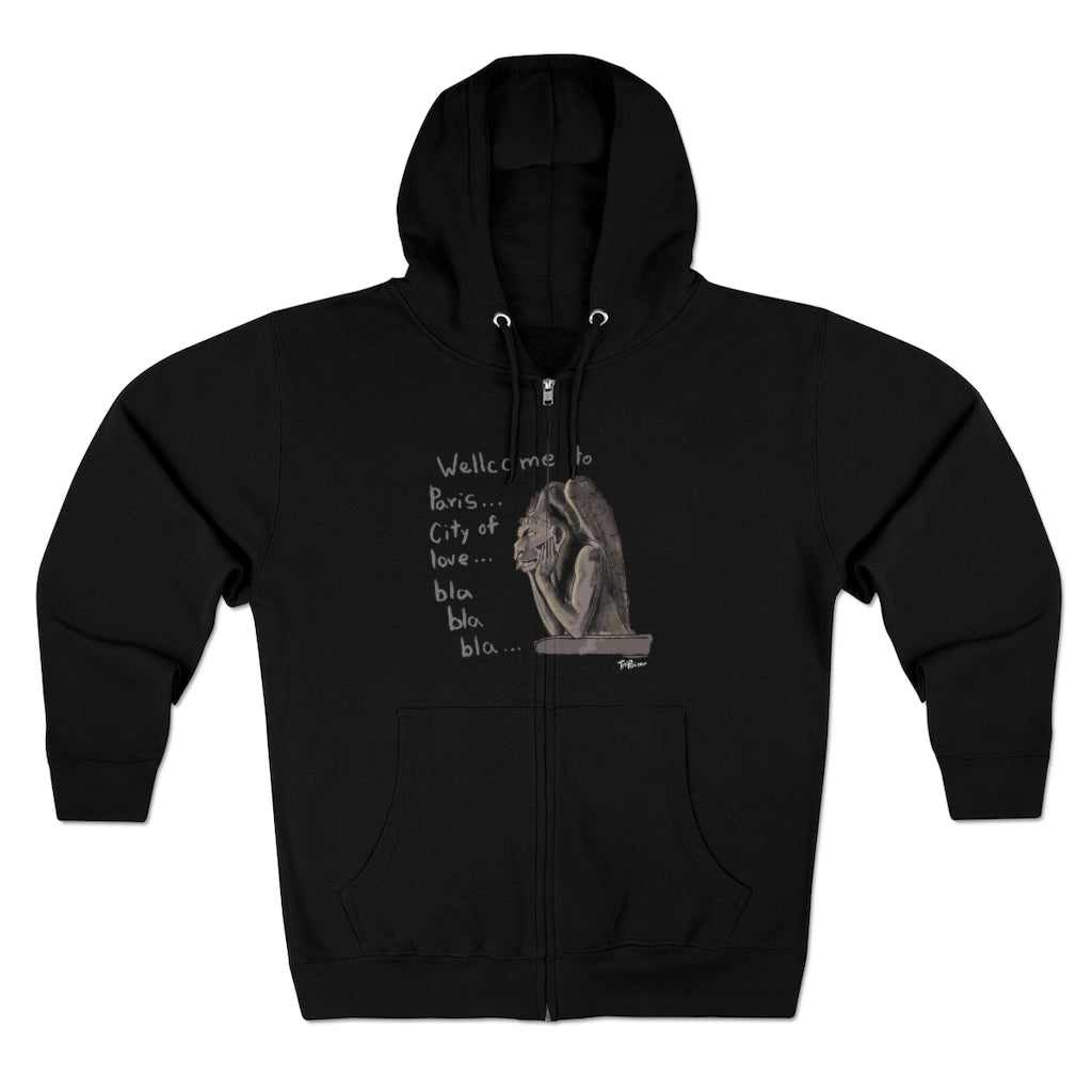 Bored Gargoyle Paris France Full Zip Hoodie