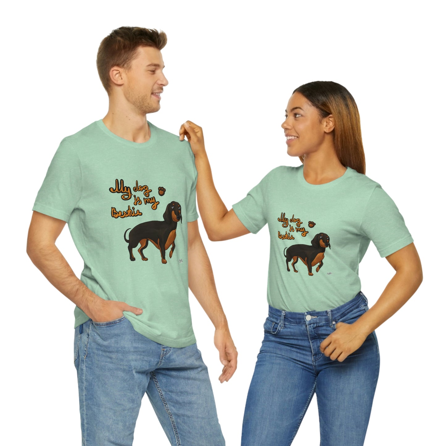 My Dog Is My Bestie Unisex Jersey Short Sleeve Tee