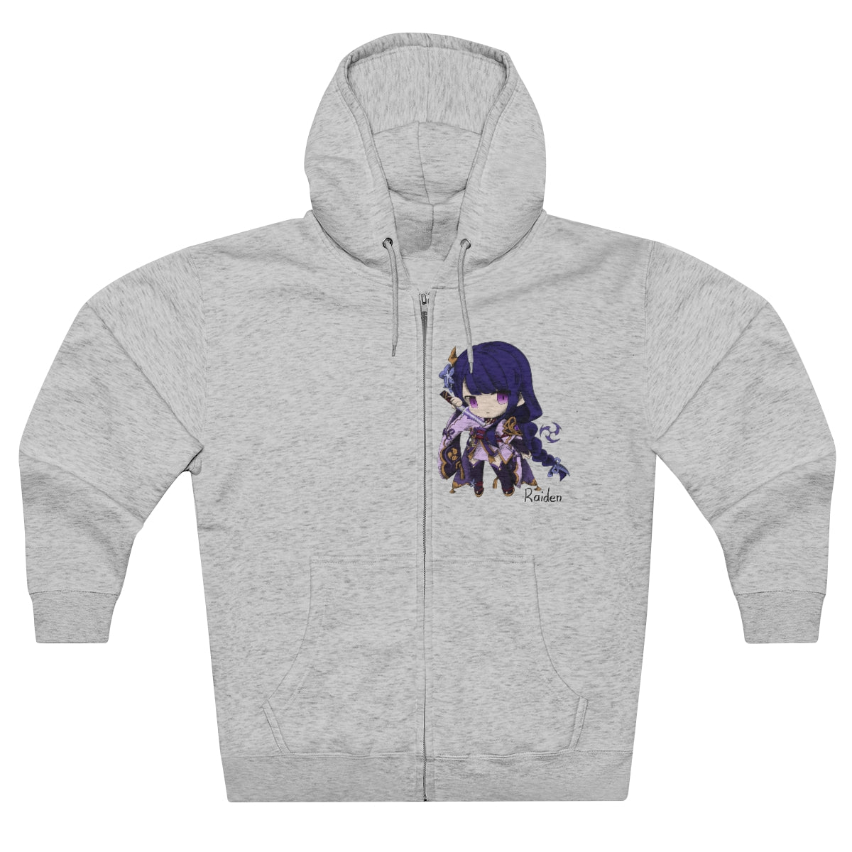 RAIDEN Genshin Impact Unisex Premium Full Zip Hoodie