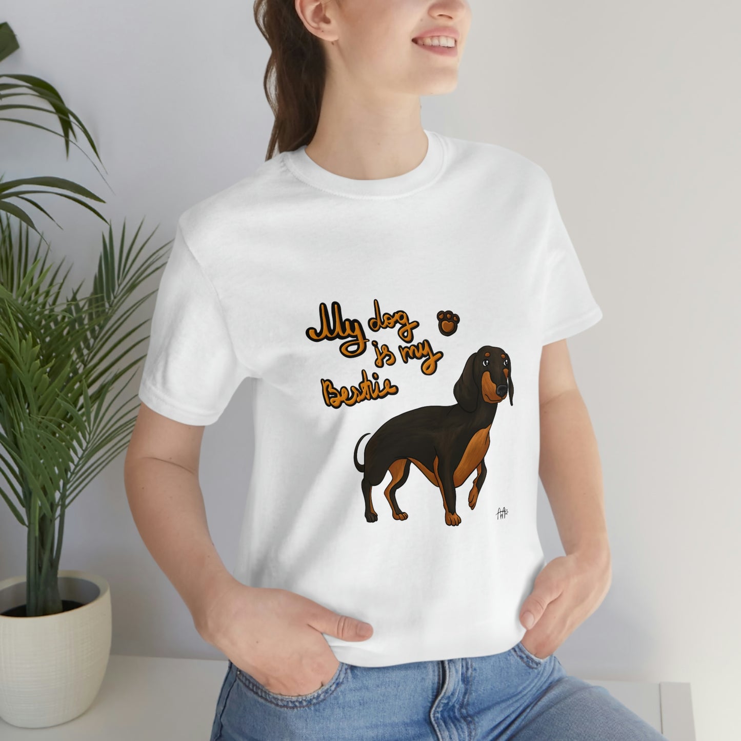 My Dog Is My Bestie Unisex Jersey Short Sleeve Tee