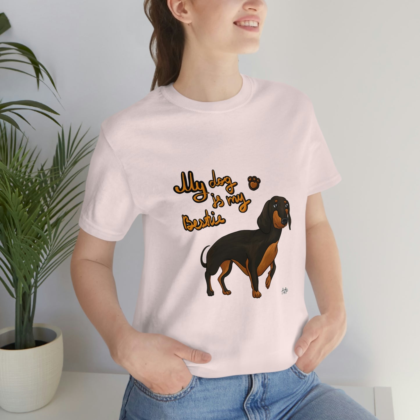 My Dog Is My Bestie Unisex Jersey Short Sleeve Tee