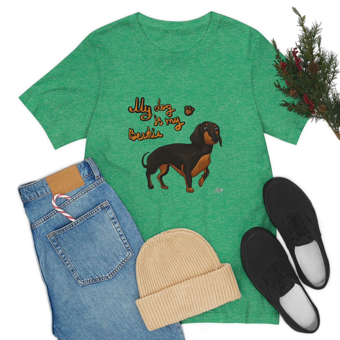 My Dog Is My Bestie Unisex Jersey Short Sleeve Tee