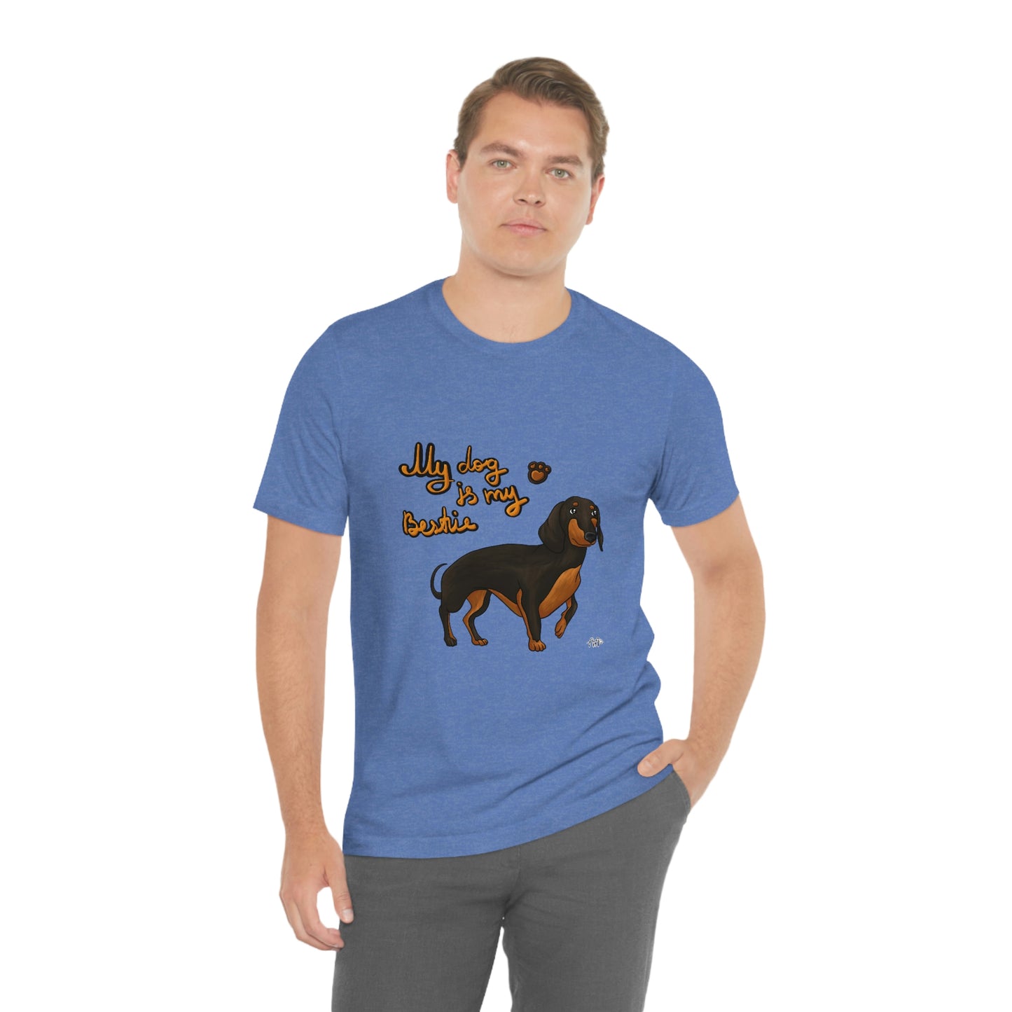 My Dog Is My Bestie Unisex Jersey Short Sleeve Tee