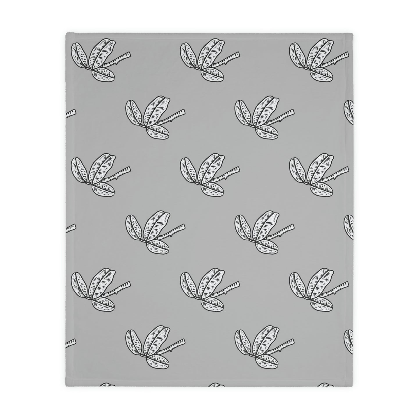 Bird Velveteen Minky Blanket (Two-sided print)