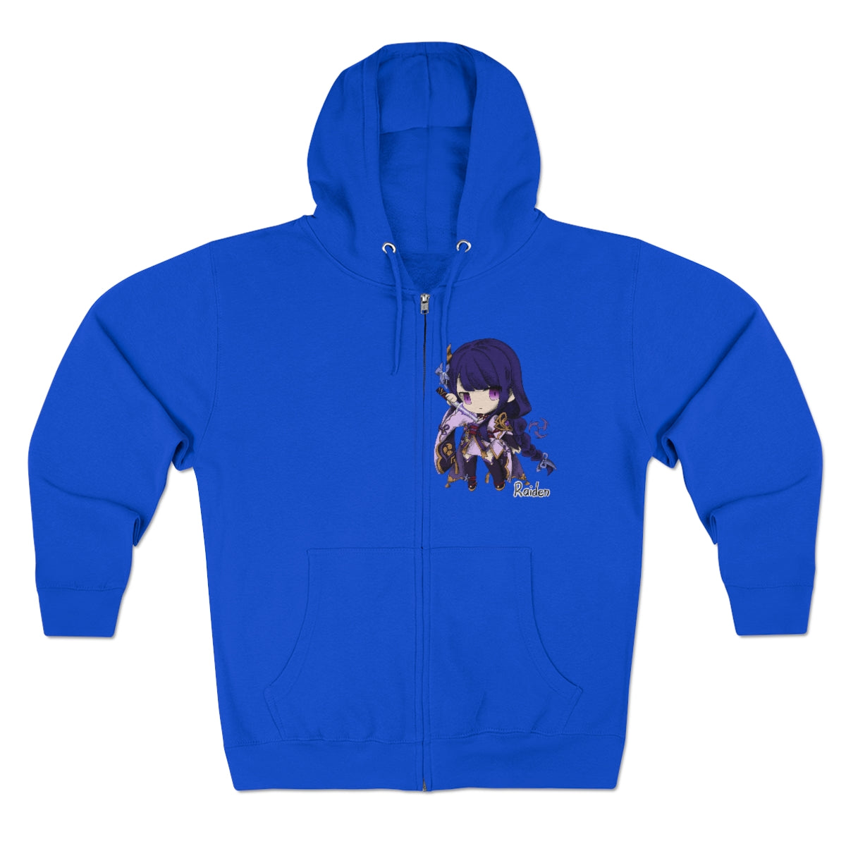 RAIDEN Genshin Impact Unisex Premium Full Zip Hoodie