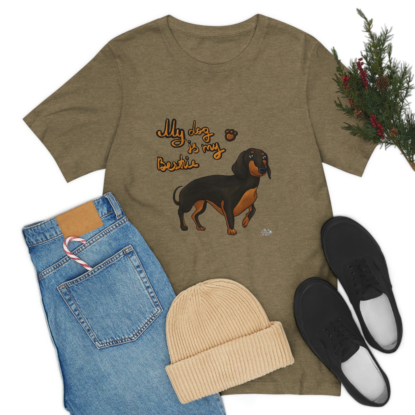 My Dog Is My Bestie Unisex Jersey Short Sleeve Tee