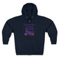 Dream of Motorcycles Purple Full Zip Hoodie