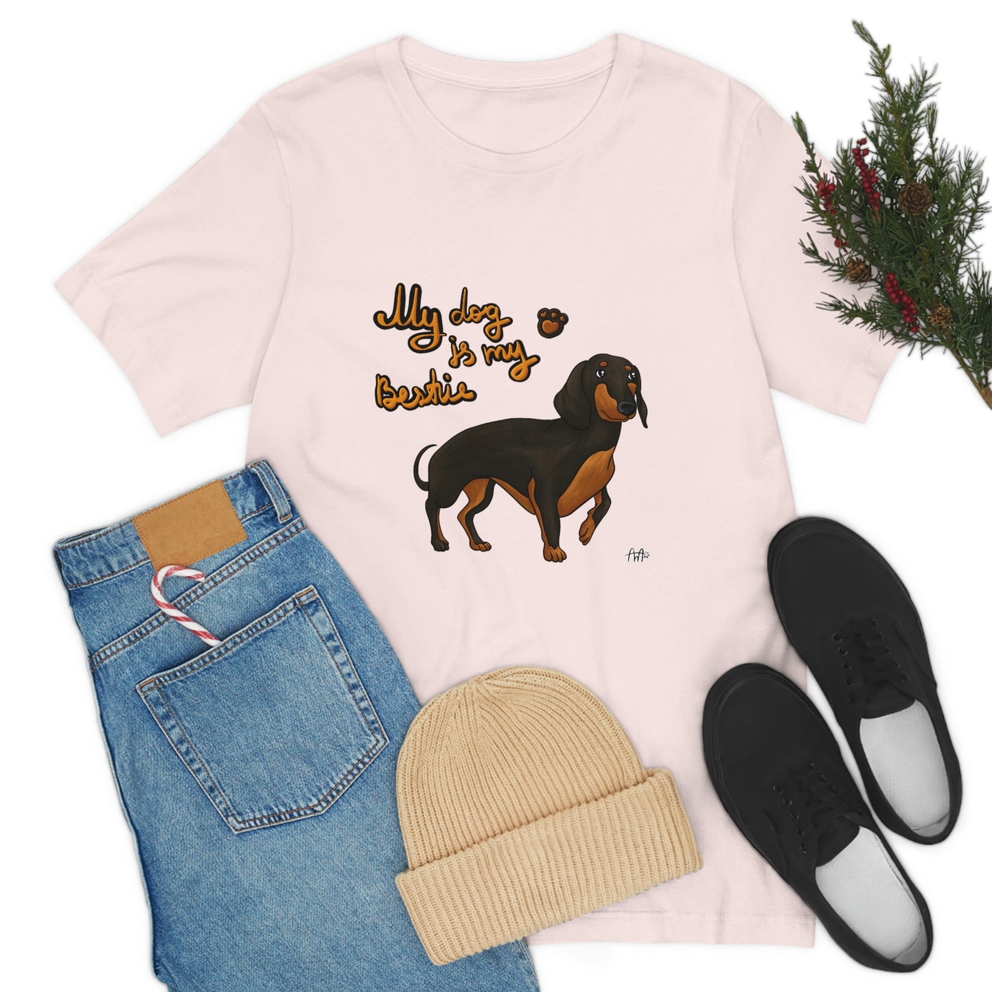 My Dog Is My Bestie Unisex Jersey Short Sleeve Tee