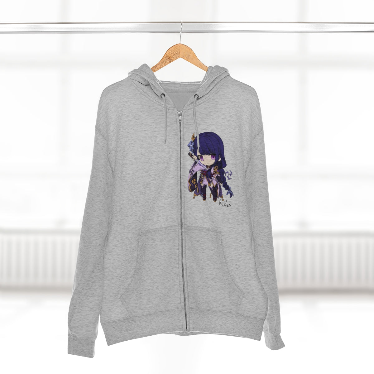 RAIDEN Genshin Impact Unisex Premium Full Zip Hoodie