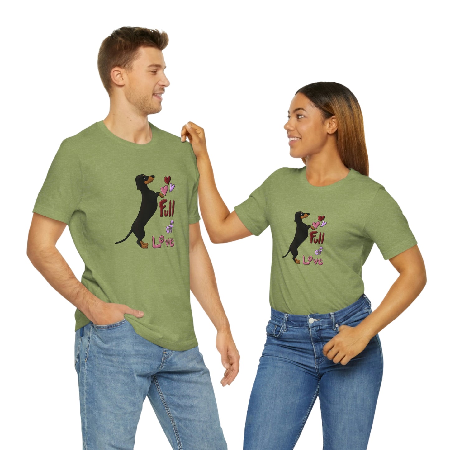 Full Of Love Dachshund 5 Unisex Jersey Short Sleeve Tee