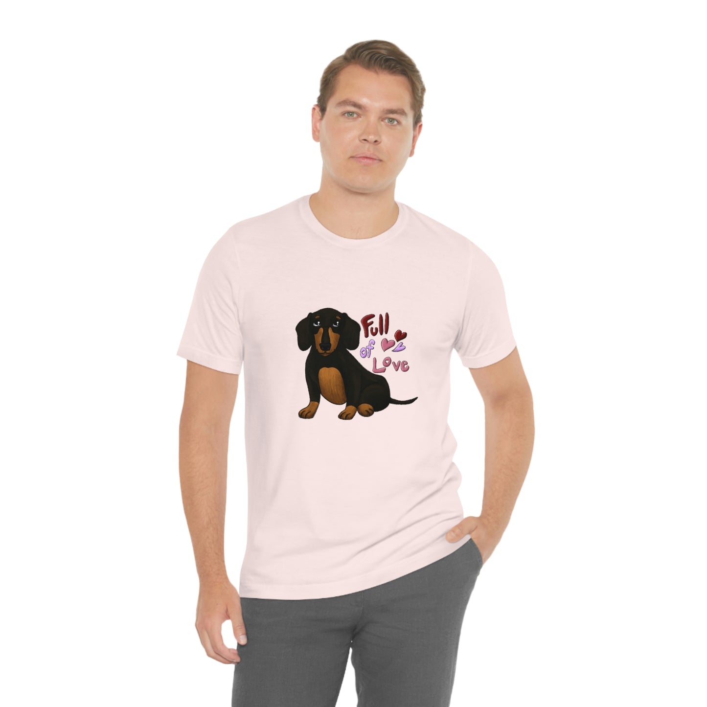 Full Of Love Dachshund 1 Unisex Jersey Short Sleeve Tee