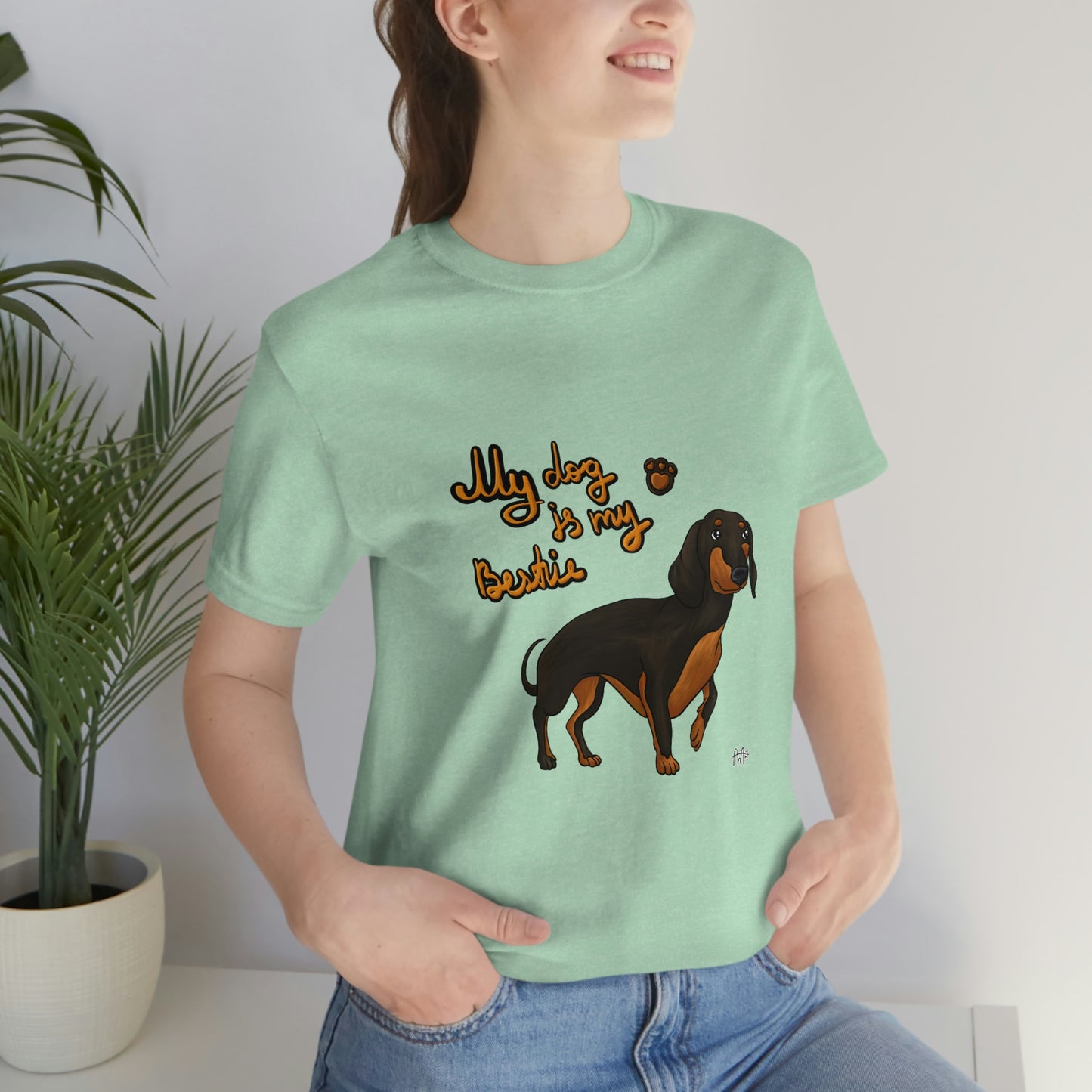 My Dog Is My Bestie Unisex Jersey Short Sleeve Tee