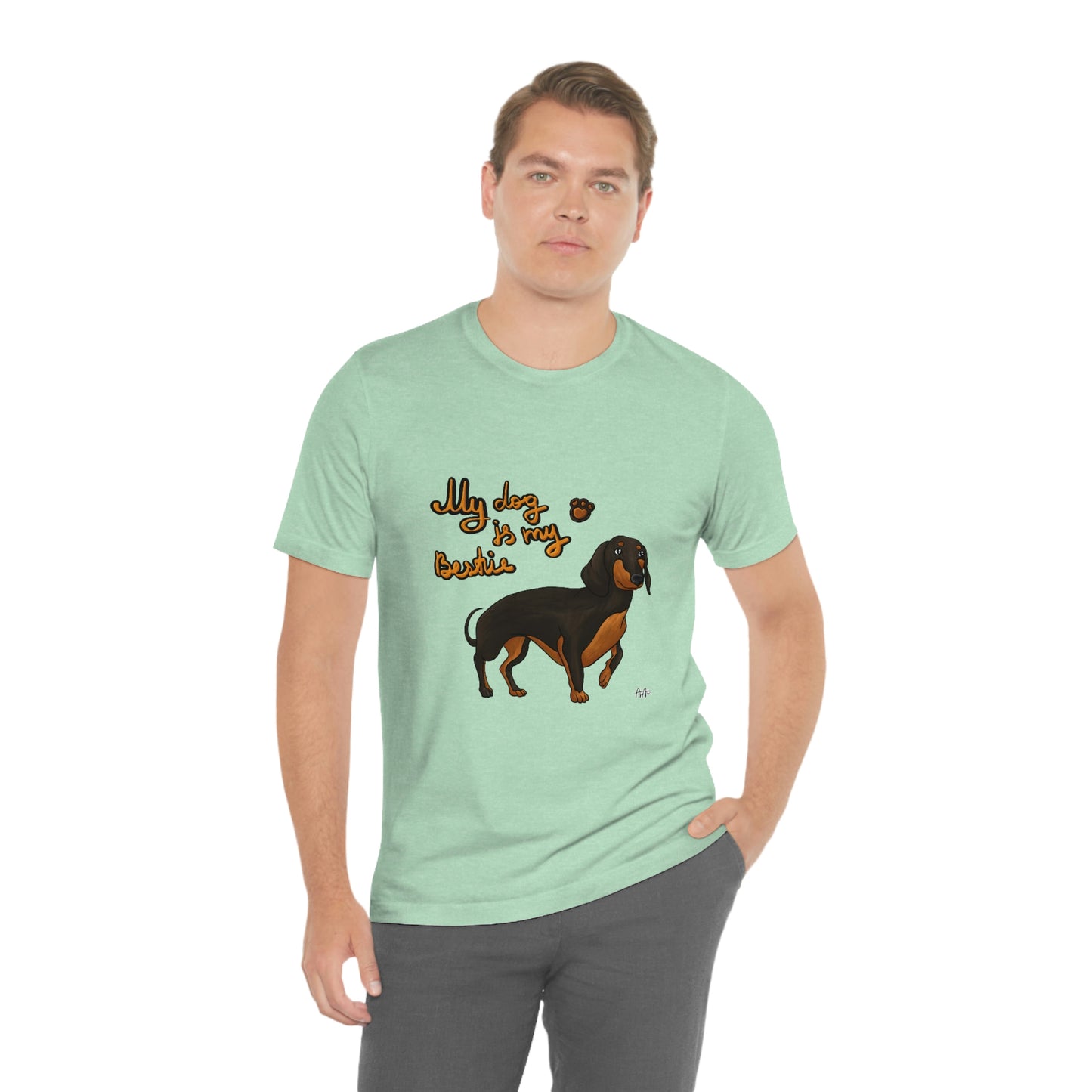 My Dog Is My Bestie Unisex Jersey Short Sleeve Tee