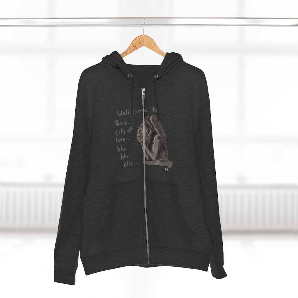 Bored Gargoyle Paris France Full Zip Hoodie