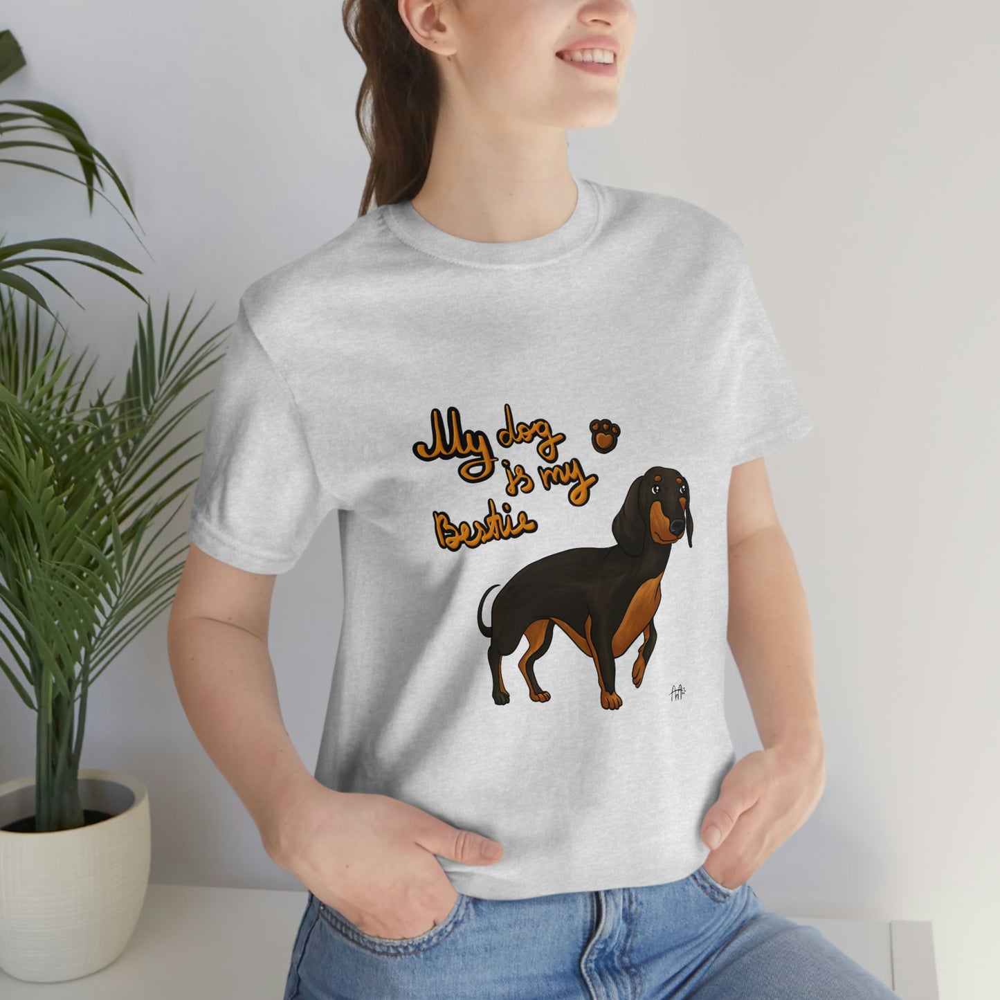 My Dog Is My Bestie Unisex Jersey Short Sleeve Tee