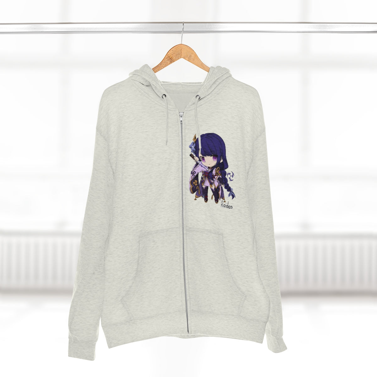 RAIDEN Genshin Impact Unisex Premium Full Zip Hoodie